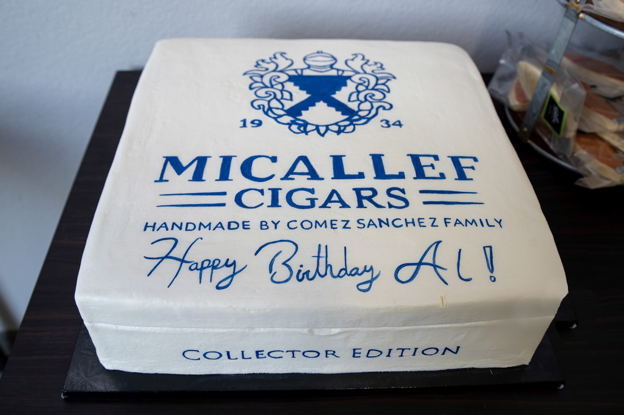 Al Micallef s 80th Birthday Cake Looks Like the Micallef Collectors Box scaled