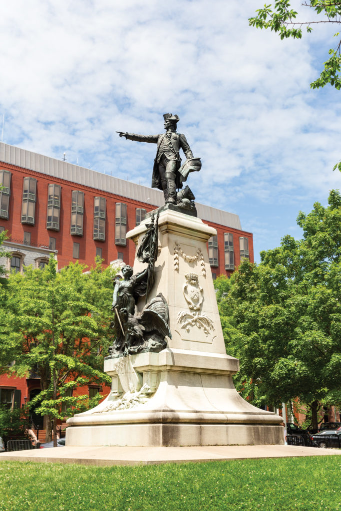 The General Rochambeau Statue at Lafayette Square
