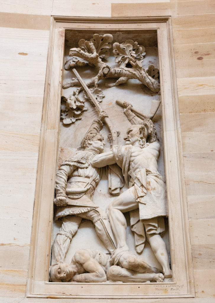 sculptures, painting and reliefs cover the Capitol