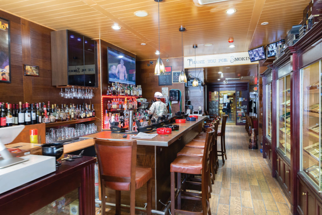 The bar at TG Cigar