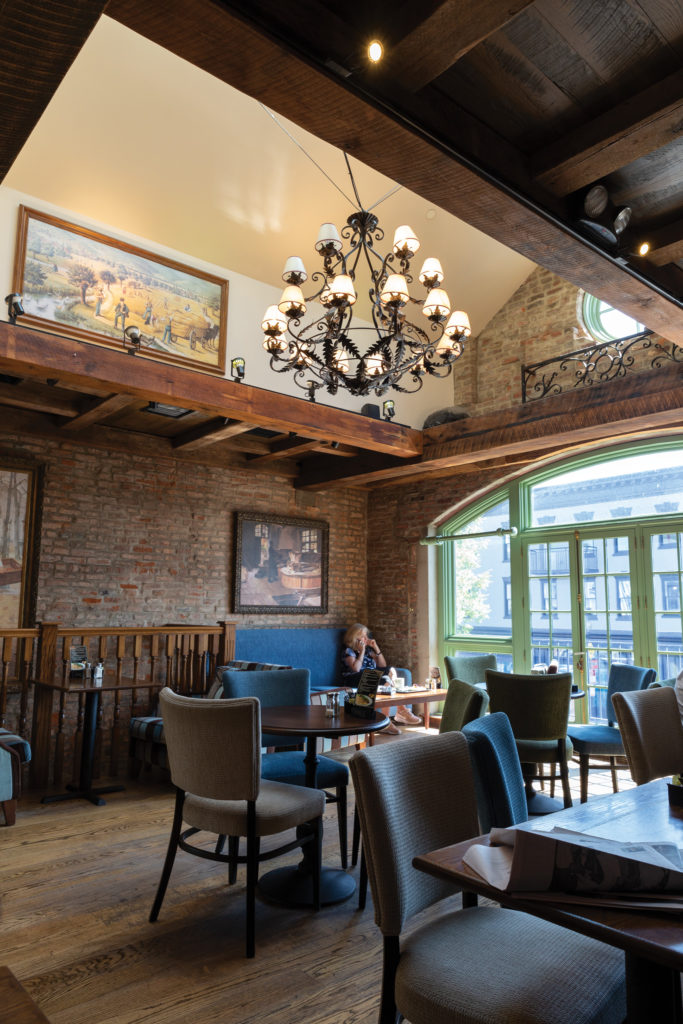 The upstairs dining room at PAUL in Georgetown