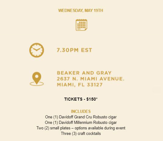 Davidoff and Beaker & Gray Team Up for Night of Cigars, Fine Food 2 Davidoff web2