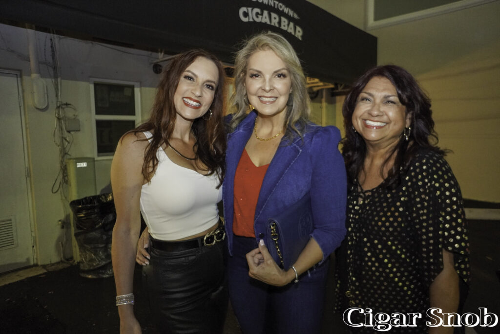 Downtown Cigar Bar 8th Year Anniversary Party 4 Desiree Ruiz Isabel Balbuena Gutierrez and Millie Gonzalez