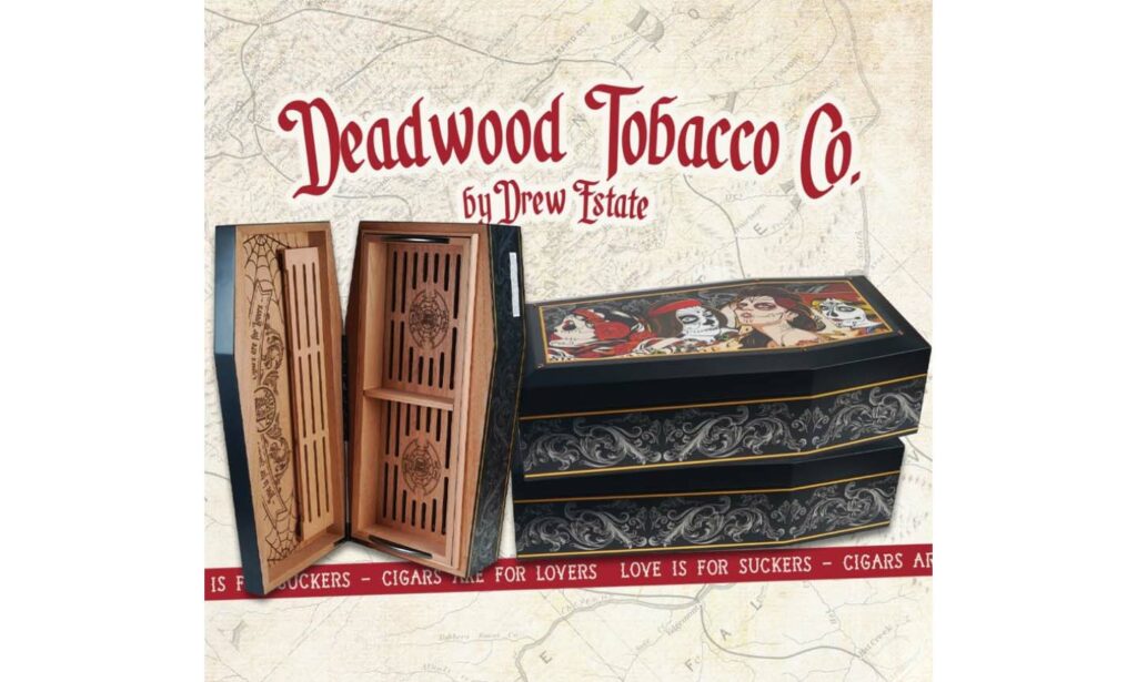 Freestyle Live Unveils a New BLACKENED Cigars M81 by Drew Estate Swag Campaign, the Return of Phineas Gage and the Debut of the Deadwood Coffin Humidor 1 Drew Estate Deadwood Humidor WEB Ready