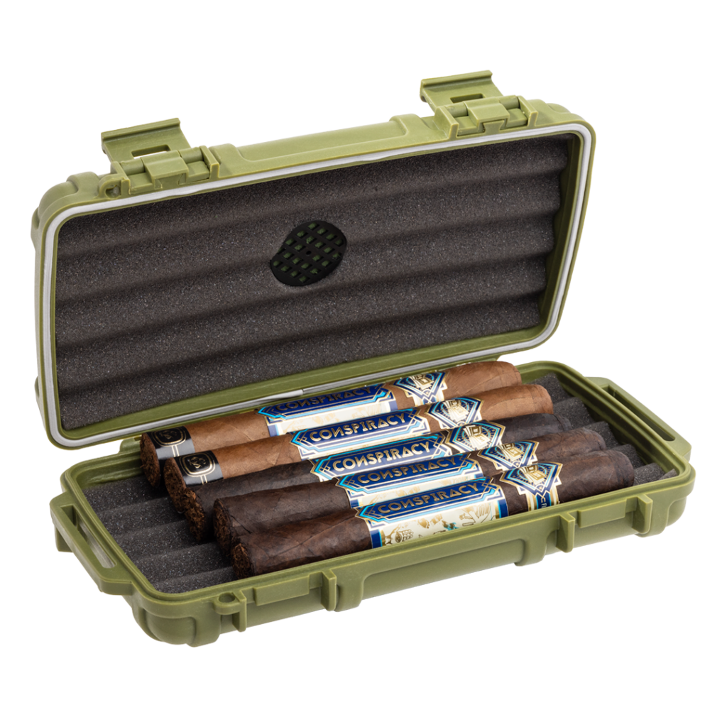 Quality Importers Reveal The 5-count Cigar Caddy Camouflage Travel Case 7 HUM CC5 GN CAMO 5