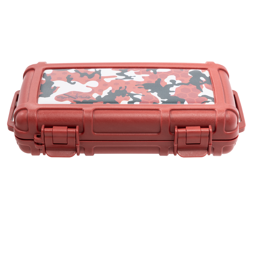 Quality Importers Reveal The 5-count Cigar Caddy Camouflage Travel Case 1 HUM CC5 RD CAMO 1
