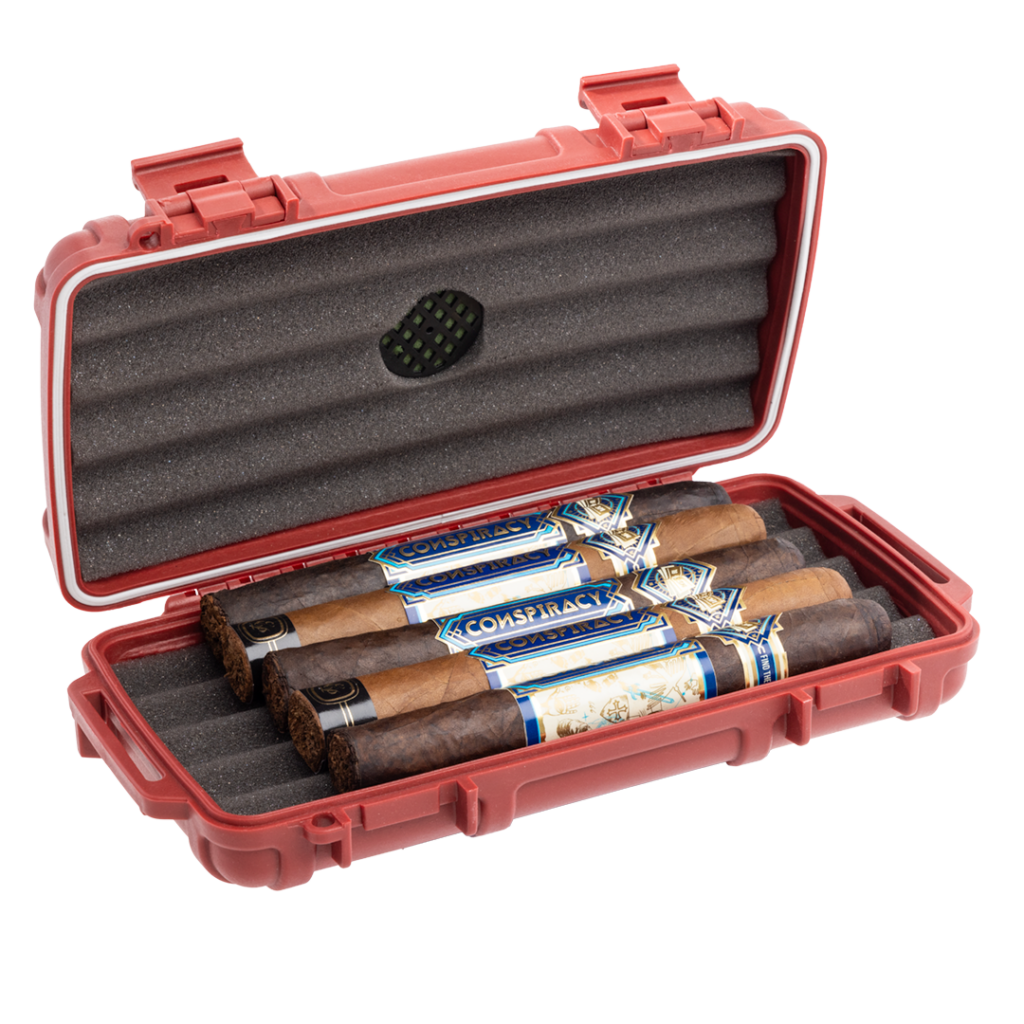 Quality Importers Reveal The 5-count Cigar Caddy Camouflage Travel Case 5 HUM CC5 RD CAMO 5