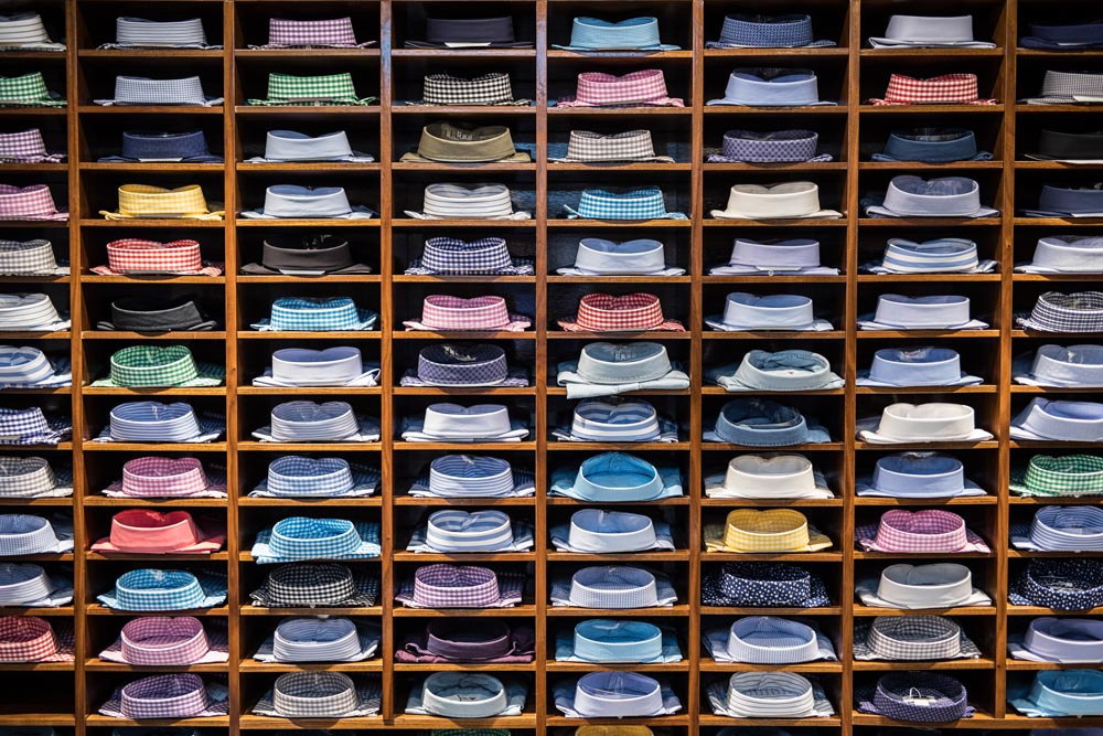  Just some of the men's shirts available at Domenico Vacca's Manhattan store  (photo: Martin Crook)  