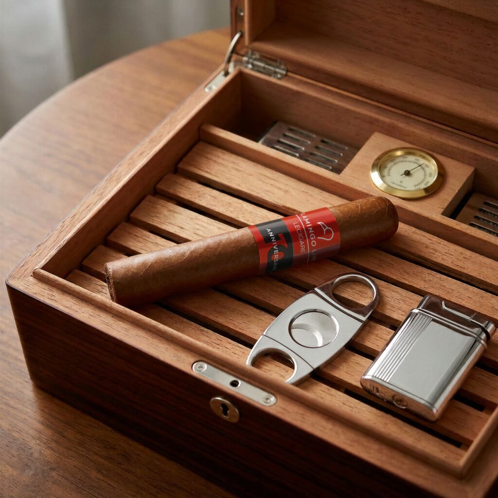 Lecigare.ch Announces Flamingo 10th Anniversary 1 Mood Humidor V3 Flamingo Line 10th Anniversary
