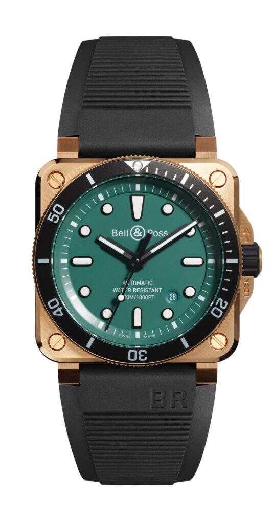 N45 002 BR03 Diver Black Green Bronze