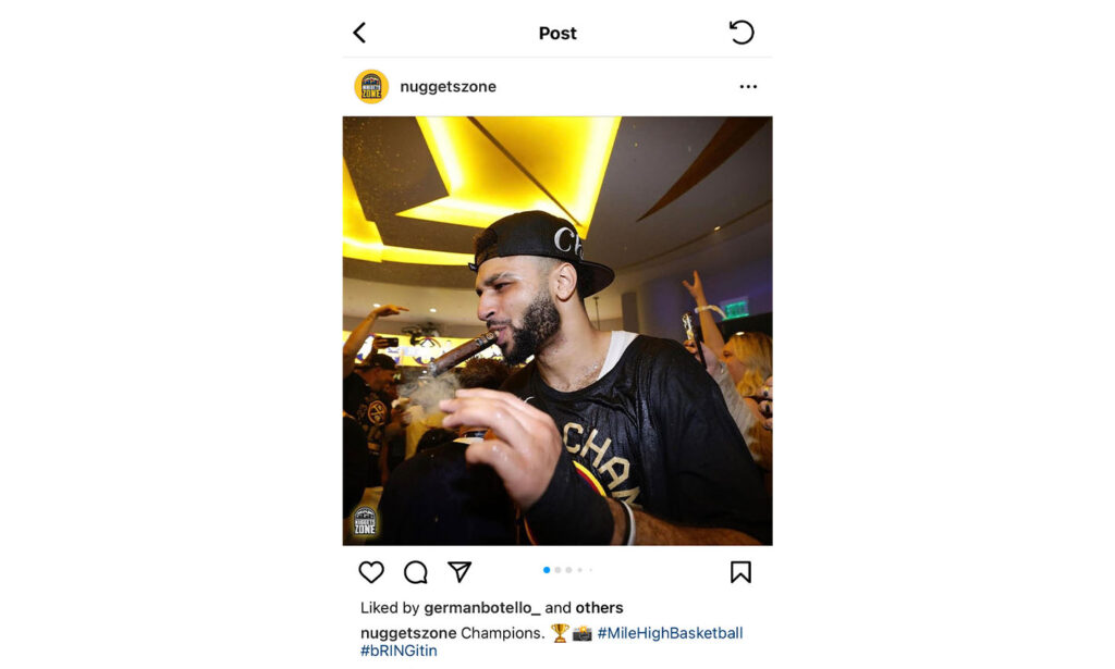 Denver Nuggets Celebrate Historic NBA Championship Victory with Plasencia Cigars 1 NBA 1