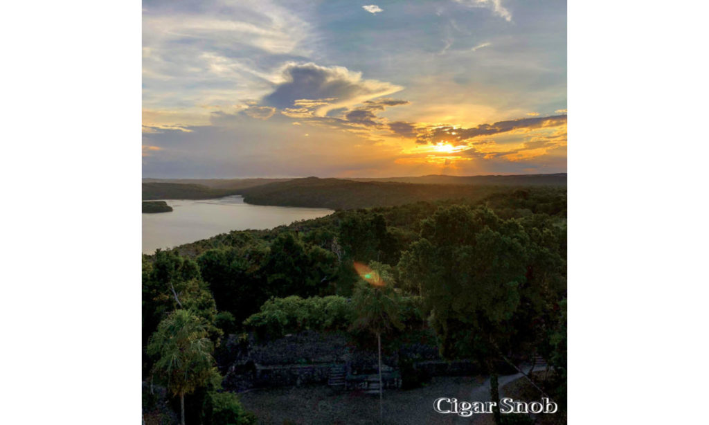 Sunset from atop Temple 216 at Yaxhá National Park 1024x1024 small