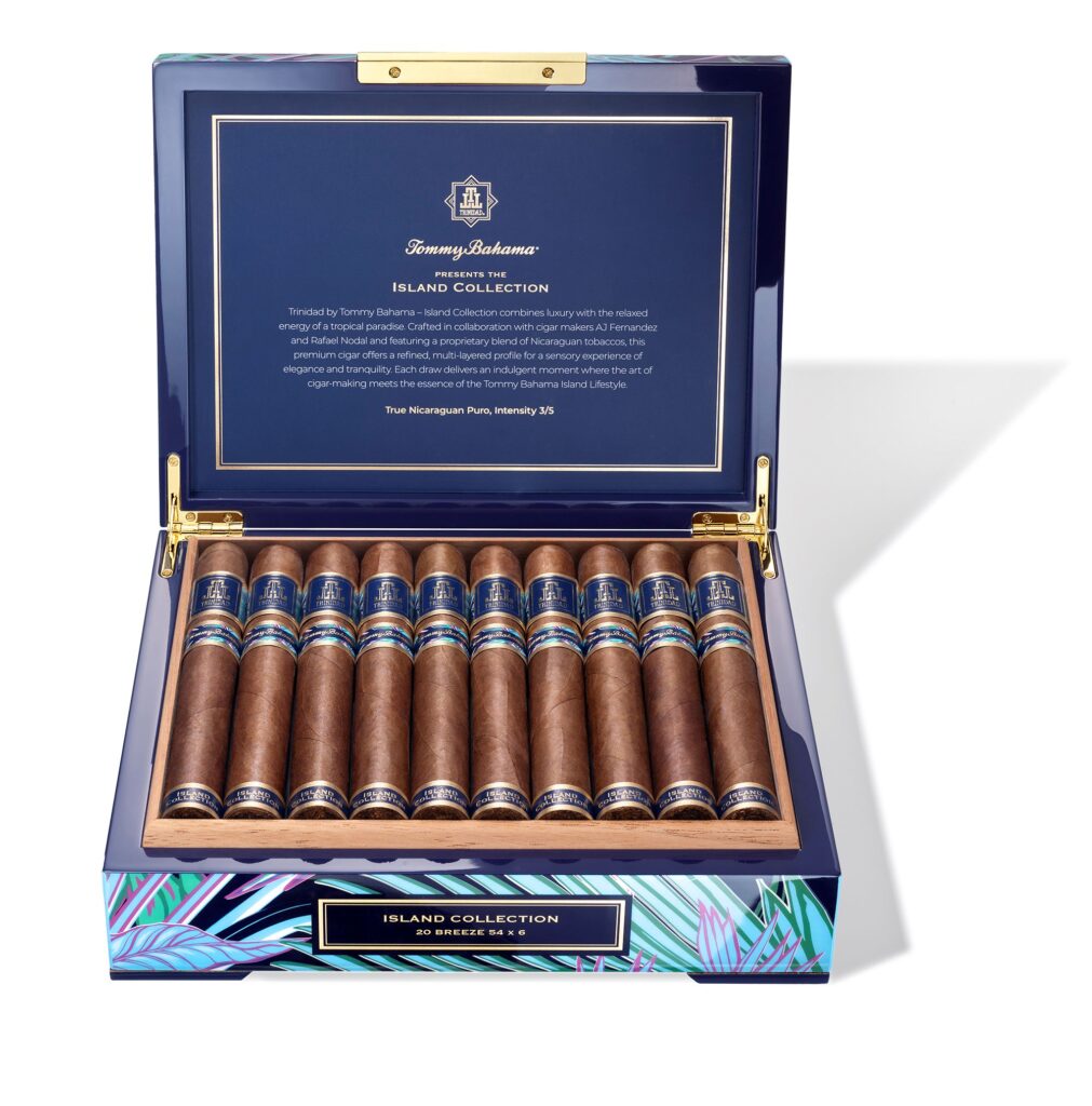 Altadis U.S.A. and Tommy Bahama Announce Trinidad x Tommy Bahama Island Collection 1 TRINIDAD T.Bahama Box Open v1