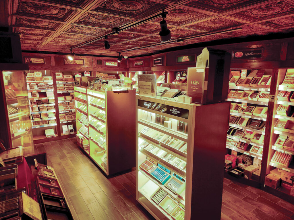 The humidor at Ambassador Cigars Spirits in Troy