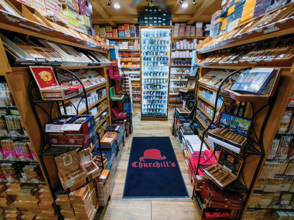 The humidor at Churchills Cigars in Birmingham