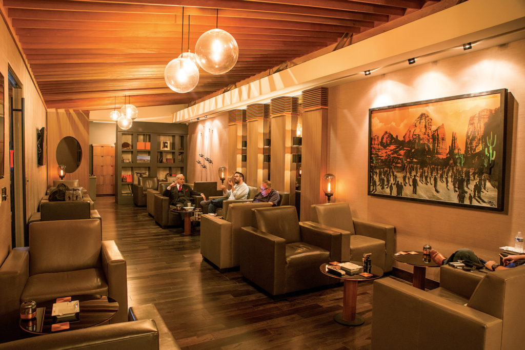 The private Davidoff Lounge at Ambassador Fine Cigars