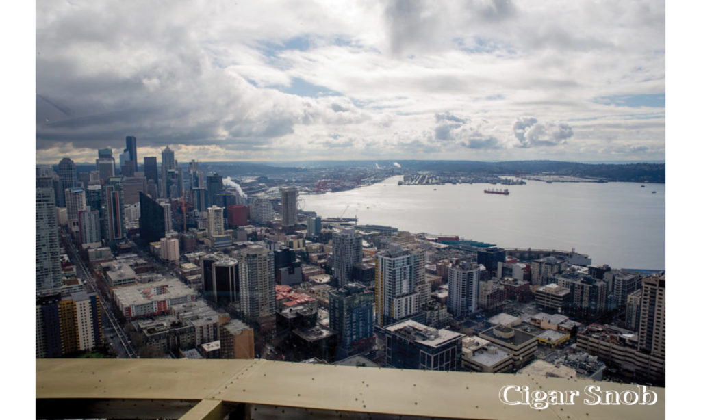 The view of downtown Seattle from the Space Needle’s observation deck 1024x683 small 1