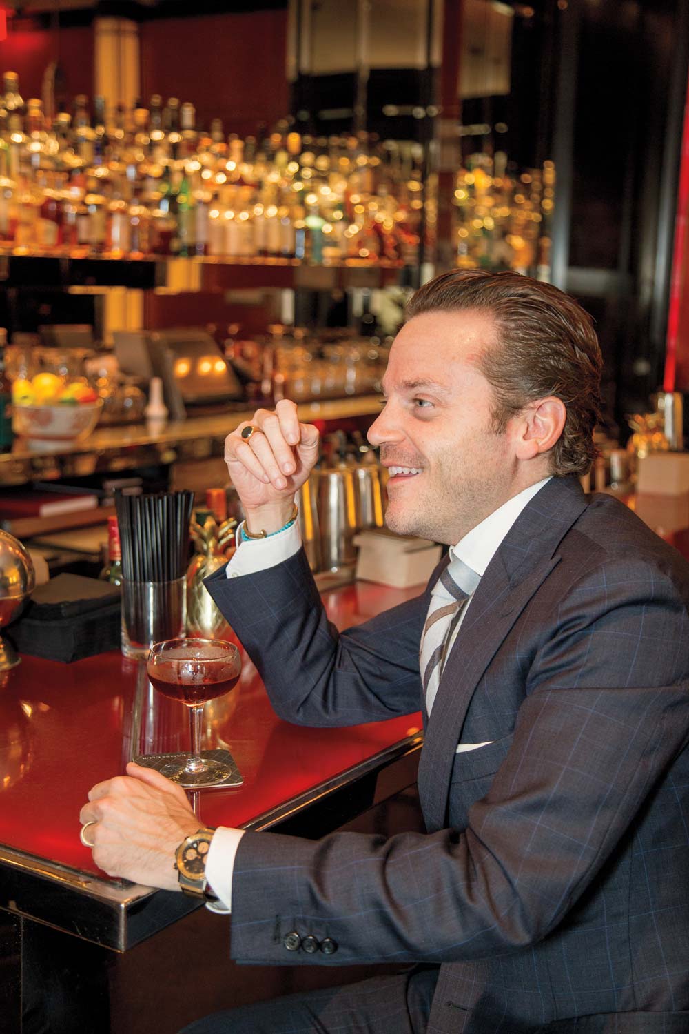 We headed to The Lambs Club for cocktails with Michael Herklots of Nat Sherman.