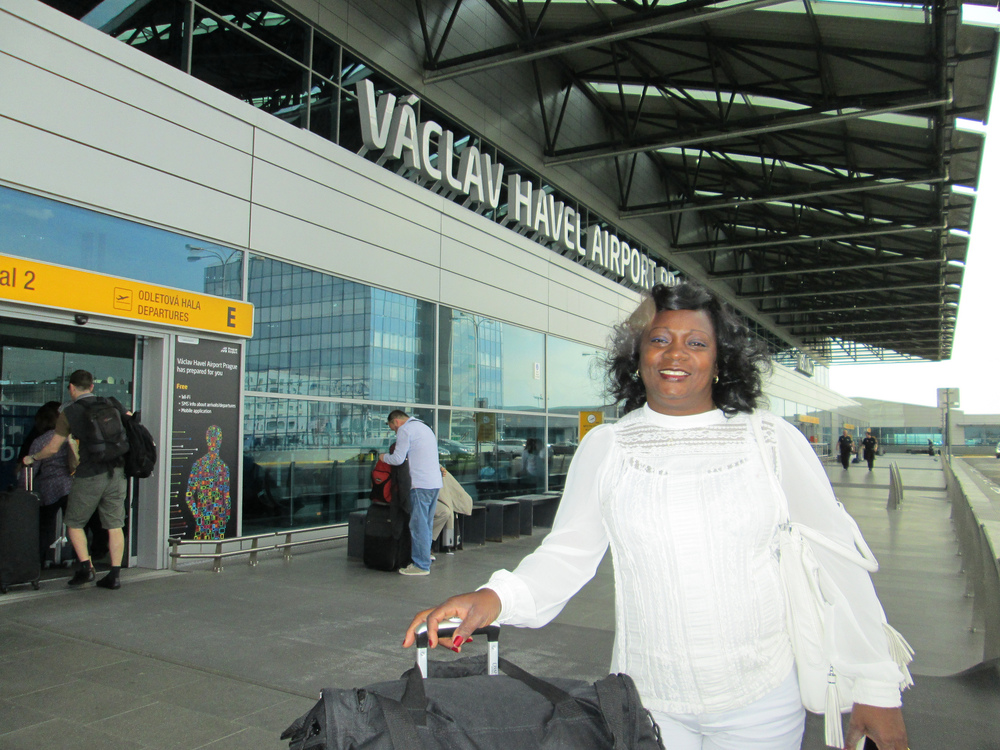 Cuba between the lines 3 Ladies in White leader Berta Soler (pictured here at Prague's Václav Havel Airport) was detained by Cuban authorities and only released just before she was scheduled to meet with Barack Obama during his visit to Havana. (photo: People In Need Cuba )