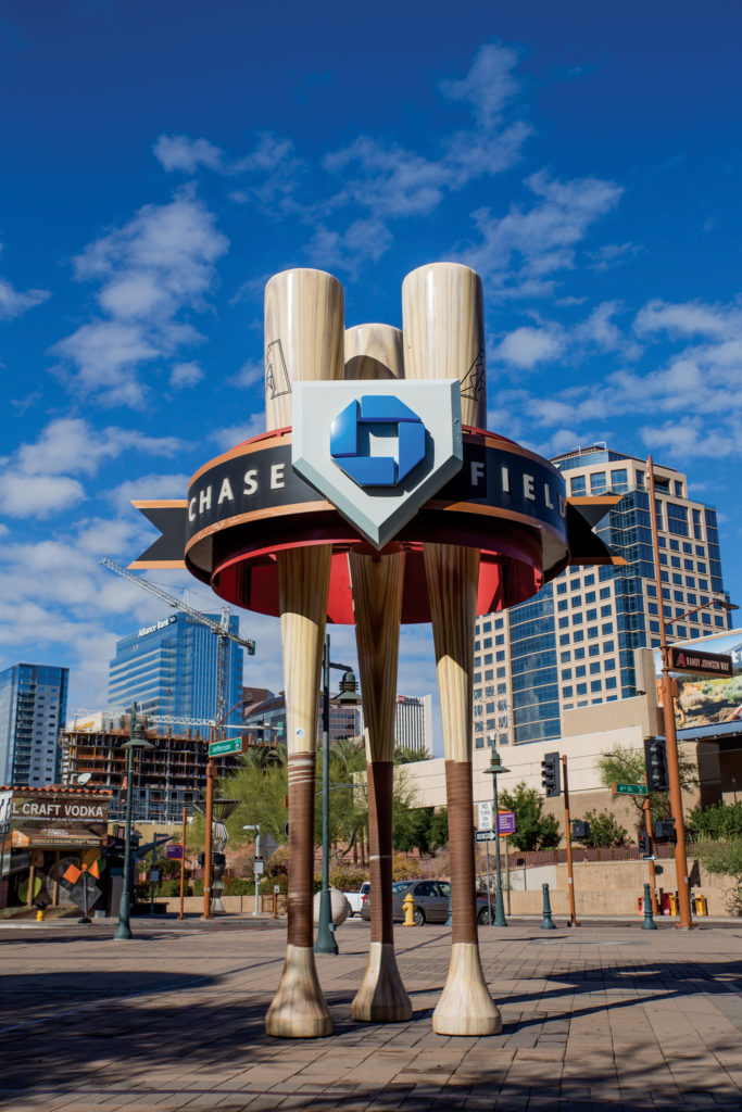 some of the decar outside Chase Field home of the Arizona Diamondbacks